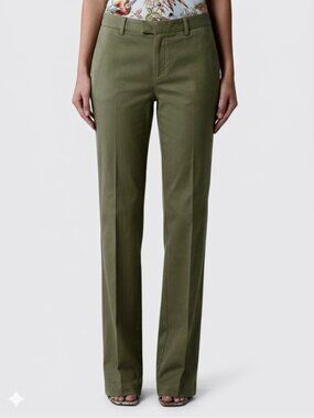 NEW ETRO Olive Wide Leg Chino Pants US 30 Made in Italy
